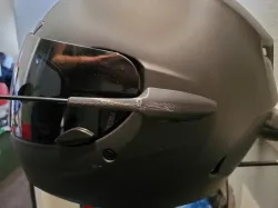 Helmet mirror extender base