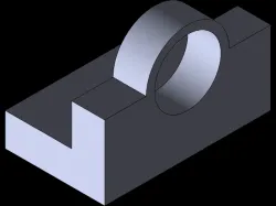 Mill block with hole