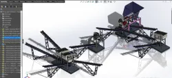 Mining quarry for gravel ( Crushing plant )