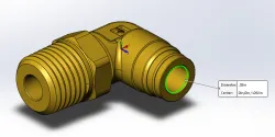 Parker 169PMT-6-8 Brass Swivel Fitting, 1/2" MPT x 3/8" PTC