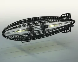 Steampunk Airship lamp