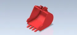Studycadcam 3D CAD Exercise 1033/Excavator Bucket/Cubo o Cuchara de Excavadora/Autodesk Inventor Pro