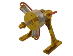 Three cylinder rotary steam engine
