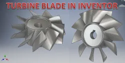 Turbine Blade in Autodesk Inventor || Inventor Tutorial || Inventor Drawing tutorial for Beginners