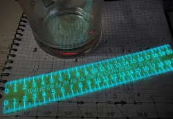 2-color EDC ruler with your text, metric and inch