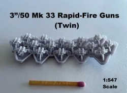 3”/50 Mk 33 Rapid-Fire Guns (Twin)