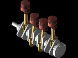 4 cylinder inline engine.