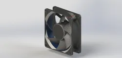 80mm Computer Case Fan for flow simulation analysis