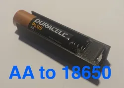 AA to 18650 / LR6 to 18650 battery adapter converter holder