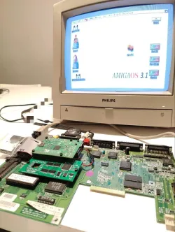 Amiga 600 Pistorm Raspberry fan mount