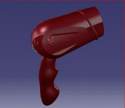 Catia surface modeling example hair dryer