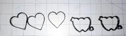 Heart dual w-arrow & Single- Butter Pat Cutter