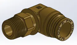 Parker 169PMT-8-6 Brass Swivel Fitting 3/8" MNPT X 1/2" PTC