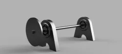 Rod supported by ball bearing