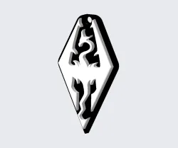 Skyrim Dragon Keychain