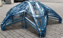 Star shaped pipe frame dome structure