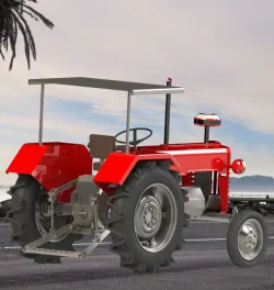 TRACTOR, 3D SIMPLE TRACTOR WITHOUT ENGINE
