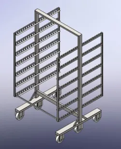 TROLLEY H FORM SHAPE SMOKE HOUSE CARRO H FRIGORÍFICOS
