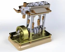 Two Cylinder Marine Engine