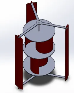 Assembly of Darrieus & Savonius Turbines