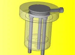 Buffer holder for crank press with failure window d50mm
