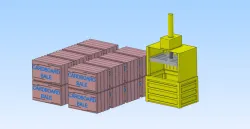 Cardboard Baler and Bales