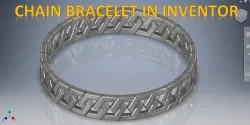 Chain Bracelet In Inventor || Inventor Tutorial || Chain in Inventor || Inventor Drawing Tutorial