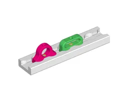Clamping lugs for airline rail