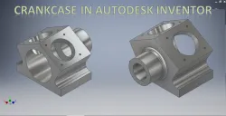 Crank Case Drawing in Inventor || How to make Crankcase in Inventor || Inventor Drawing Practice