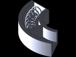 Curved dynamic spring in solidworks