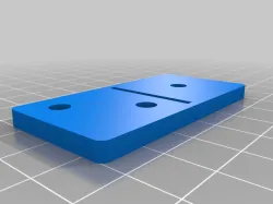 Domino set divided to print with two colors