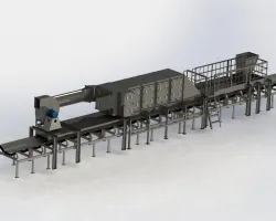 Dust collecting from the loading knot in the underground tunnel