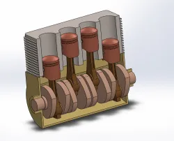 Engine model in solidworks