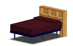 Full size bed with headboard