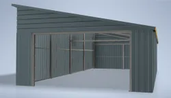 garaż blaszany konstrukcja hali 5x10, stelaż, hala z płyty warstwowej hall structure, frame, hall made of sandwich panels tin garage, panel garage