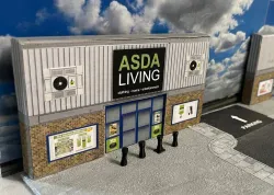 HO Scale Shop Retail Fronts Low Relief