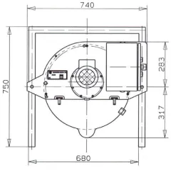Hosokawa MICRON BV mixer (enclosing dimension)