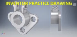 Inventor Practice Drawing tutorial for Beginners || Inventor Tutorial || Inventor 3D Modelling