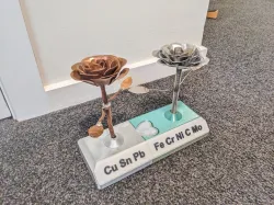 Metal rose and stand