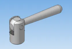 Nut M6 with hinged spring-loaded handle