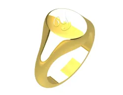 Ring with letter