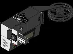 Rubber tube cutting machine