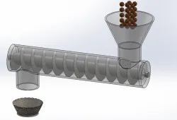 Screw conveyor with motion study