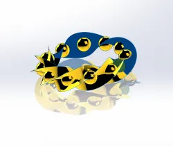 Self interlocking single body mobius