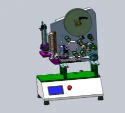 Semi automatic high precision flat labeling machine