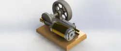Single Cylinder Oscillating Steam Engine