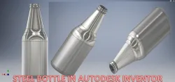 Steel Bottle in Autodesk Inventor || Inventor Drawing Tutorial for Beginners || Inventor Tutorial