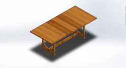 Table Wood 6 Chairs