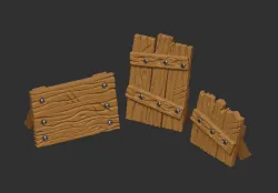 Wooden Barricades (28mm, supportless)