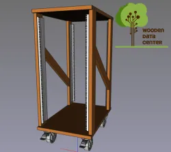 Wooden Server Rack 575x850x24HE